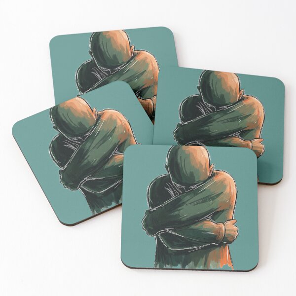 Item preview, Self-Hug in the Darkness – Emotional Mental Health Expression Art designed and sold by Just Meaningful.