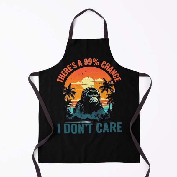 Item preview, Funny There's 99% Chance I Don't Care Monkey Humorous Saying designed and sold by macciodesigns.