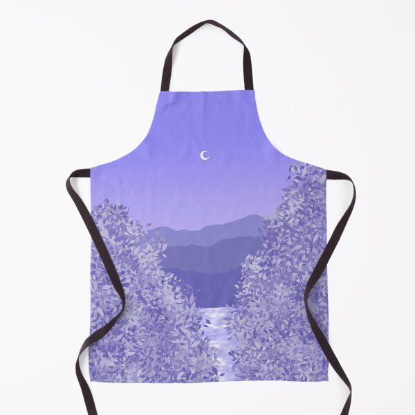Item preview, Purple tree, mountains and the sea under the crescent designed and sold by hseart.