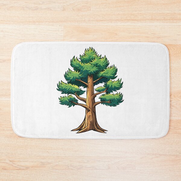 Item preview, Evergreen forest, wild nature trees templates, illustration woodland trees, Various coniferous trees against a white background, showcasing diverse tree shapes and form designed and sold by Danler.
