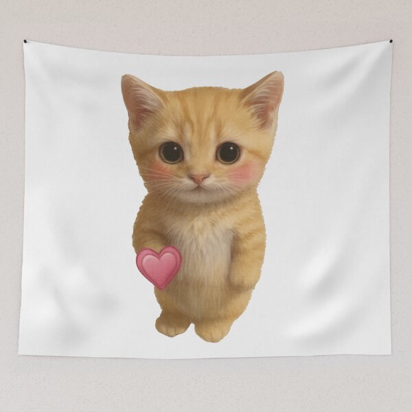 Item preview, Cute El Gato with Heart – Pure Love designed and sold by Kunst-Shirt.
