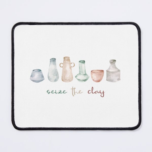 Item preview, Watercolour Pottery "Seize the Clay", Ceramics, Pot Head, Ceramicist Motto, Throwing Clay designed and sold by S Hazelwood .