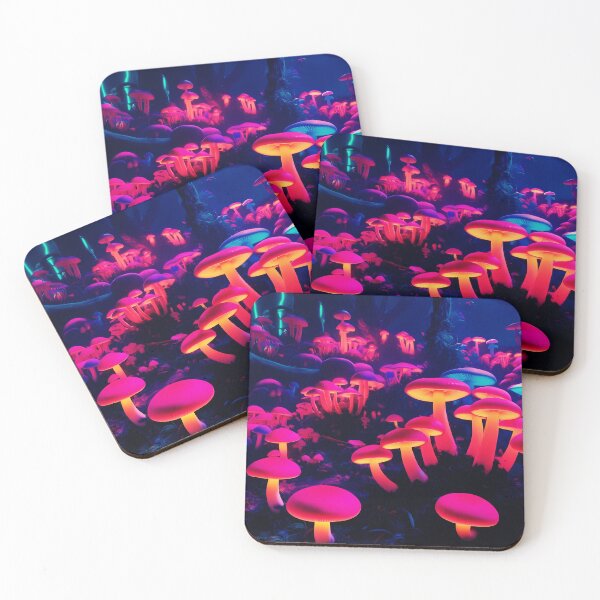 Item preview, Neon Mushroom Forest – Psychedelic Bioluminescent Fantasy Landscape designed and sold by Kristylynn757.