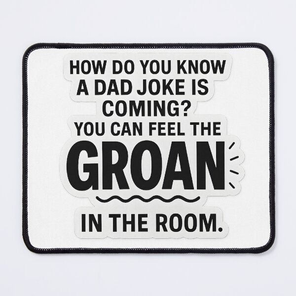 Item preview, Feel the Groan Dad Joke Sticker designed and sold by GroanLab Designs.
