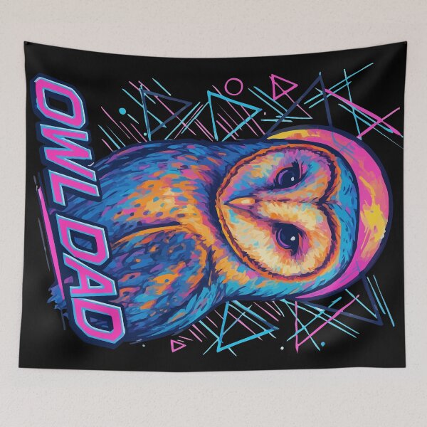 Item preview, Cute Owl Dad Vaporwave designed and sold by TomFrontierArt.