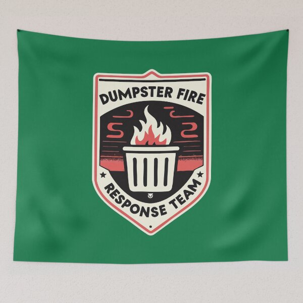Item preview, Dumpster Fire Response Team // Vintage Badge Style  designed and sold by Scaryzz.