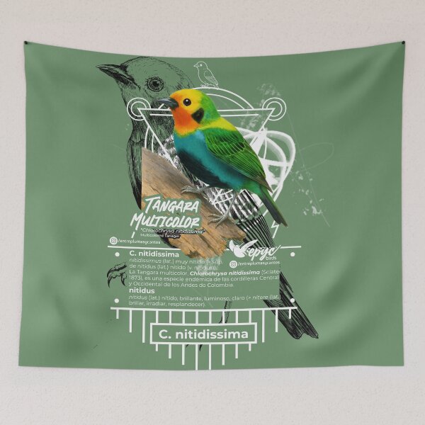 Item preview, Multicolored tanager designed and sold by plumasycantos.