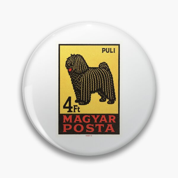 Item preview, Hungary Puli Dog Stamp Poster designed and sold by retrographics.