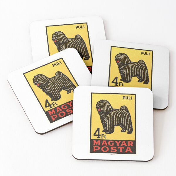 Item preview, Hungary Puli Dog Stamp Poster designed and sold by retrographics.