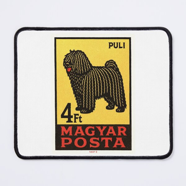 Item preview, Hungary Puli Dog Stamp Poster designed and sold by retrographics.