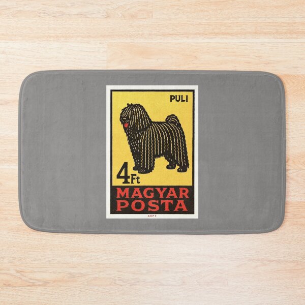 Item preview, Hungary Puli Dog Stamp Poster designed and sold by retrographics.
