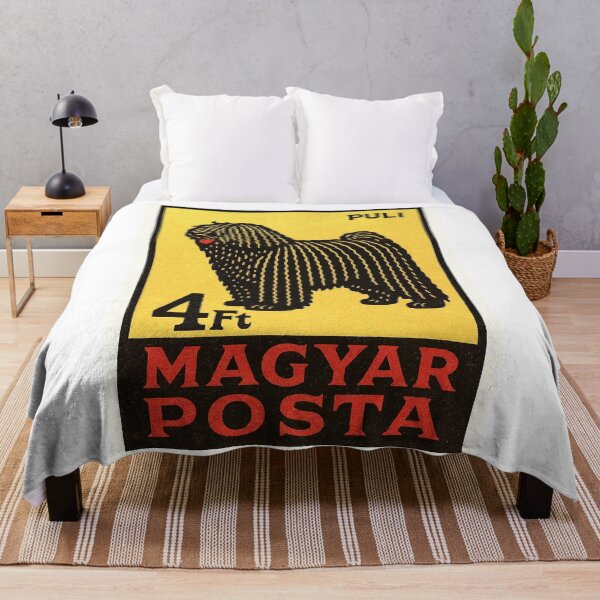 Item preview, Hungary Puli Dog Stamp Poster designed and sold by retrographics.