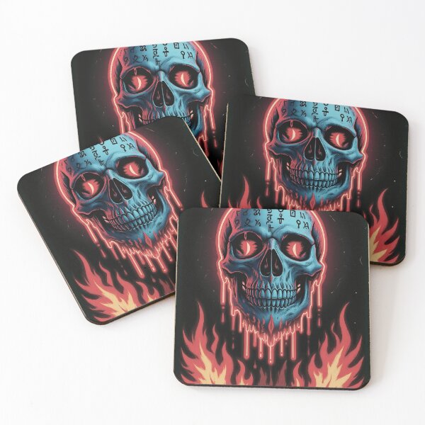 Item preview, Ancient Skull Design, Vector Art neon skull designed and sold by JonHale.