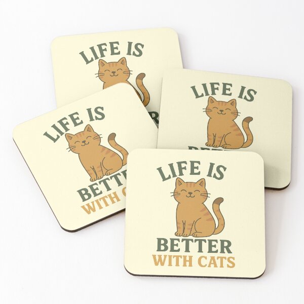 Item preview, Life is better with cats designed and sold by QCena.