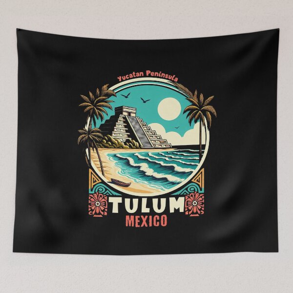 Item preview, Tulum Mexico Vintage Style Travel Destinations designed and sold by DarekShop.