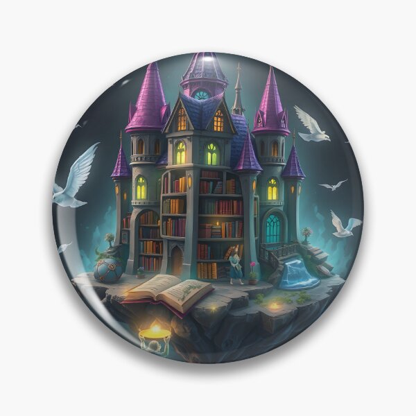 Item preview, Floating Magic Library Castle with Doves designed and sold by AbdS07.