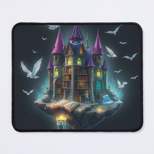 Item preview, Floating Magic Library Castle with Doves designed and sold by AbdS07.