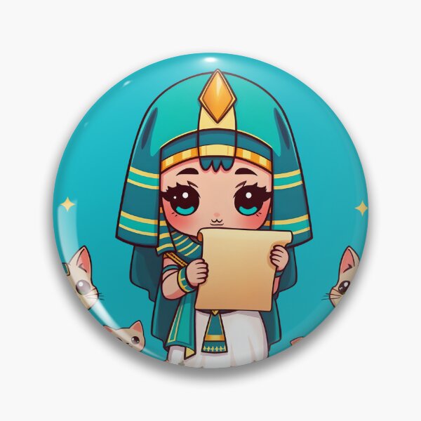 Item preview, Kawaii Egyptian Girl Scholar with Cats and Books designed and sold by AbdS07.