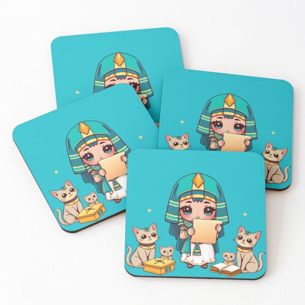 Item preview, Kawaii Egyptian Girl Scholar with Cats and Books designed and sold by AbdS07.
