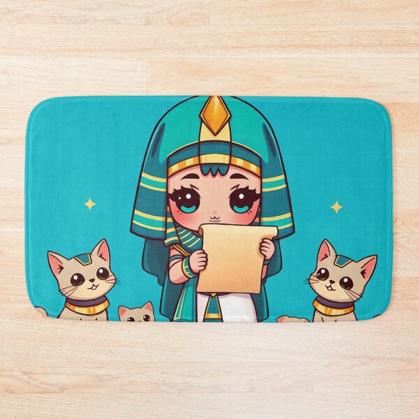 Item preview, Kawaii Egyptian Girl Scholar with Cats and Books designed and sold by AbdS07.