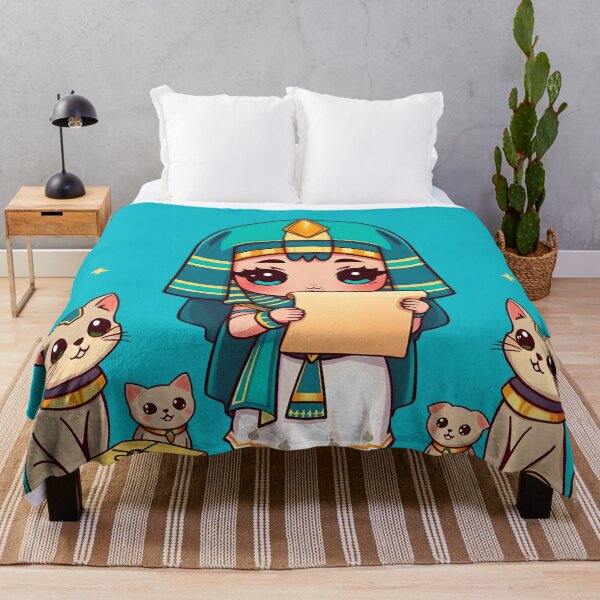 Item preview, Kawaii Egyptian Girl Scholar with Cats and Books designed and sold by AbdS07.
