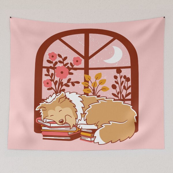 Item preview, Sleepy Rough Collie and Books designed and sold by Wlaurence.