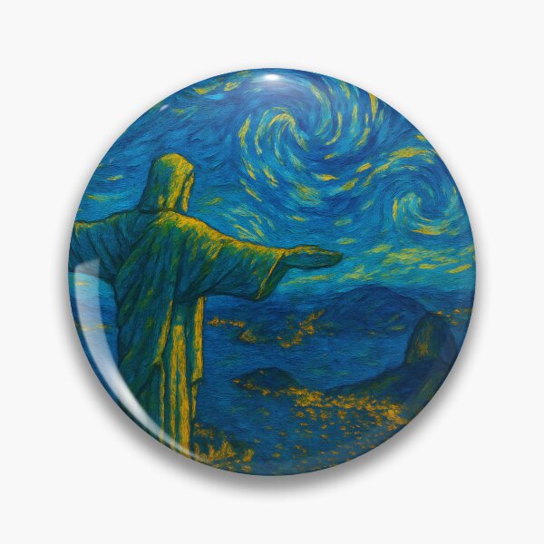 Item preview, Christ the Redeemer in Van Gogh Style designed and sold by Bramble99.