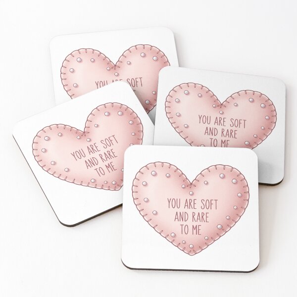 Item preview, You Are Soft And Rare To Me Heart Pillow designed and sold by Owcomm.