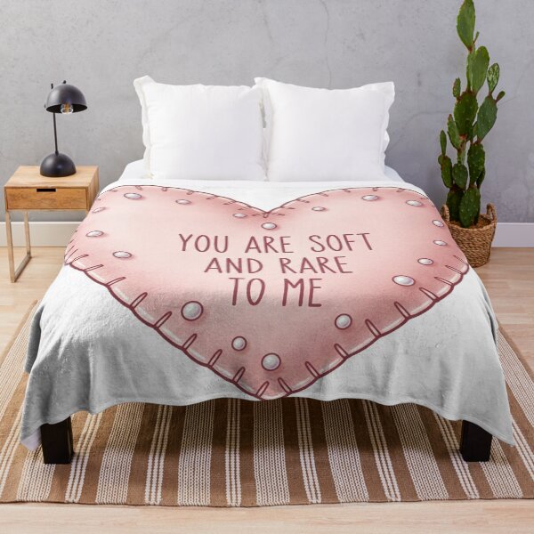 Item preview, You Are Soft And Rare To Me Heart Pillow designed and sold by Owcomm.