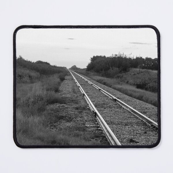 Item preview, Railway Track into Horizon Black/White designed and sold by Don Arsenault.