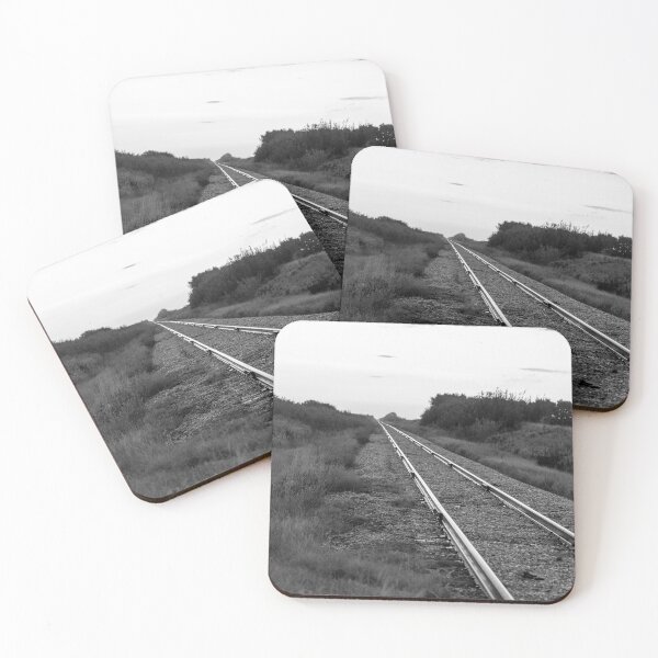 Item preview, Railway Track into Horizon Black/White designed and sold by Don Arsenault.