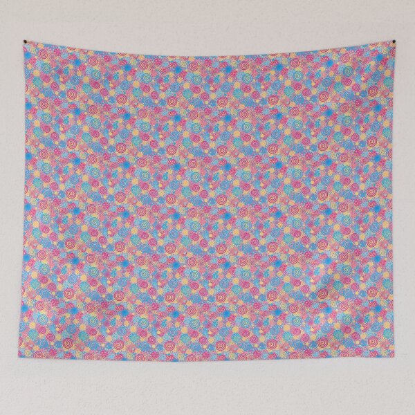 Item preview, Pink Blue Spirals designed and sold by LunaJuneArt.