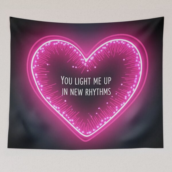 Item preview, You Light Me Up In New Rhythms Neon Heart designed and sold by Owcomm.