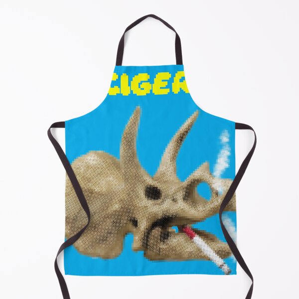 Item preview, Pixelated Triceratops Smoking – Retro Dinosaur Bitmap Aesthetic Design designed and sold by judepsd.