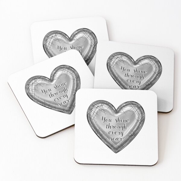 Item preview, You Shine Through Every Scar Heart designed and sold by Owcomm.