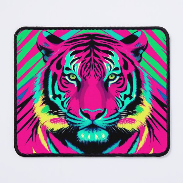 Item preview, Neon Tiger Head – Psychedelic Pop Art Jungle Vibes designed and sold by Kristylynn757.