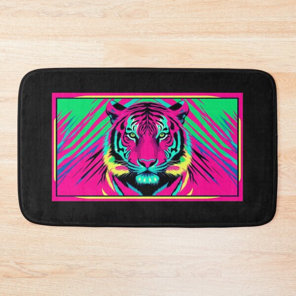 Item preview, Neon Tiger Head – Psychedelic Pop Art Jungle Vibes designed and sold by Kristylynn757.