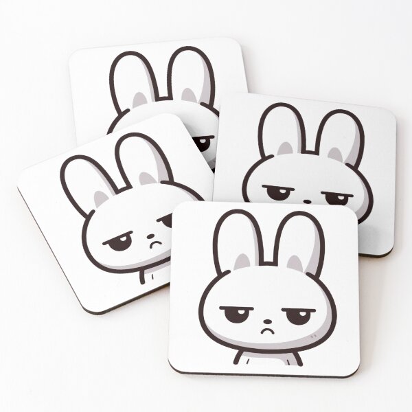 Item preview, Fed Up White Bunny - Done With It Cartoon Animal designed and sold by Confuzz1ed.