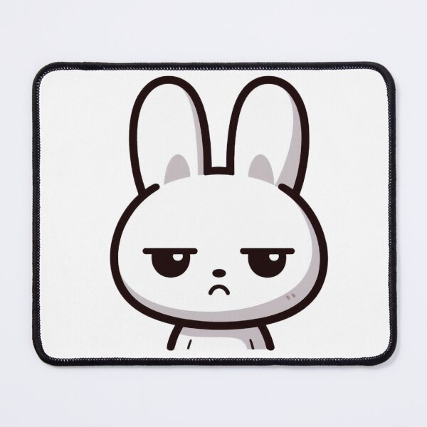 Item preview, Fed Up White Bunny - Done With It Cartoon Animal designed and sold by Confuzz1ed.