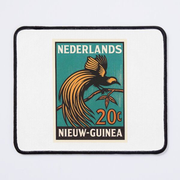 Item preview, Nederlands New Guinea Bird of Paradise Stamp Poster designed and sold by retrographics.