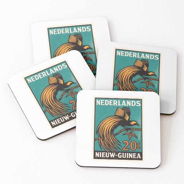 Item preview, Nederlands New Guinea Bird of Paradise Stamp Poster designed and sold by retrographics.