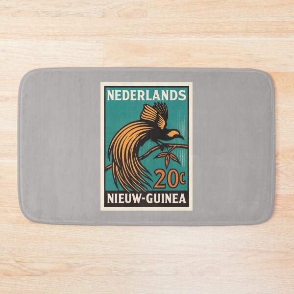 Item preview, Nederlands New Guinea Bird of Paradise Stamp Poster designed and sold by retrographics.