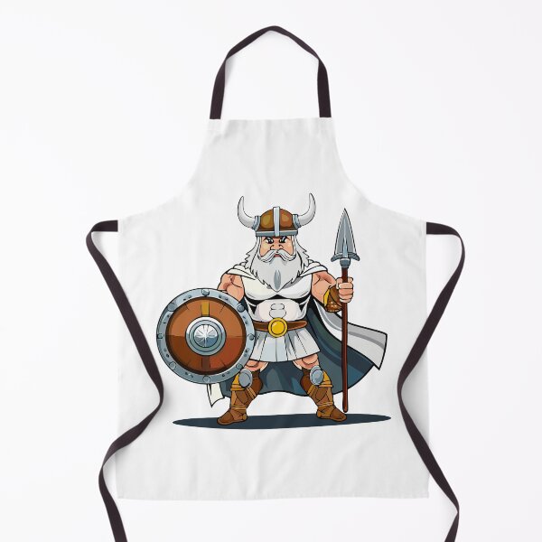 Item preview, Frowning angry Celtic warrior in a horned helmet, with shield and spear, Viking or Gallic warrior, designed and sold by Danler.