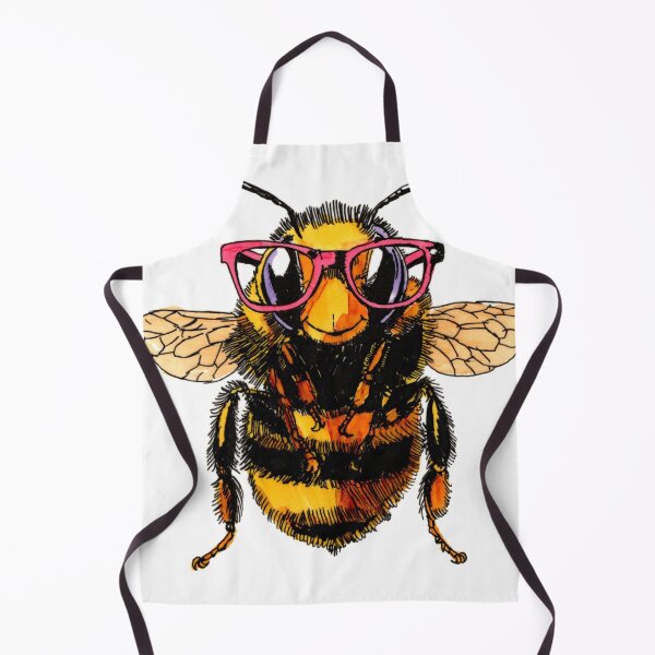 Item preview, Bee in Red Glasses designed and sold by Scribbles & Doodles by Jinx.