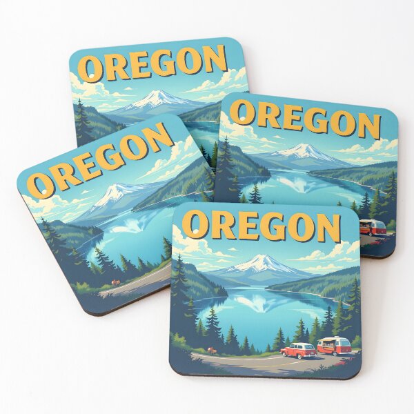Item preview, Oregon Vintage-Style Painterly Travel Poster designed and sold by LSVart.