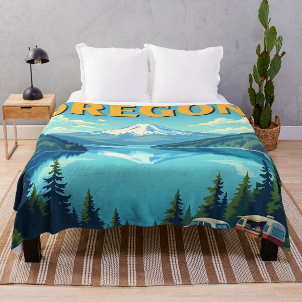 Item preview, Oregon Vintage-Style Painterly Travel Poster designed and sold by LSVart.