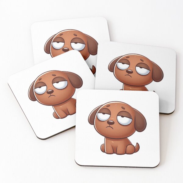 Item preview, Brown Dog Eye Roll Cartoon – Sarcastic Animal Mood designed and sold by Confuzz1ed.