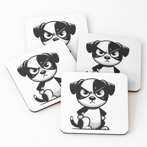 Item preview, Grumpy Dog with Paws on Hips – Cartoon Mood Animal designed and sold by Confuzz1ed.