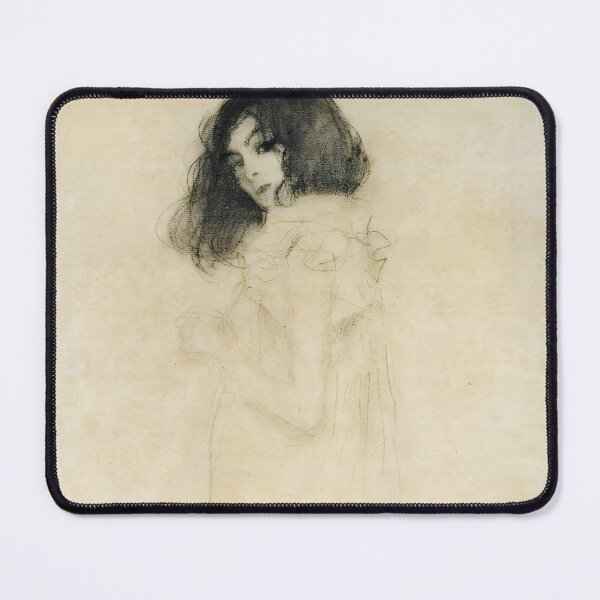 Item preview, Girl Turned to the Left – Gustav Klimt’s 1896–97 Melancholic Portrait designed and sold by EmeraldeaArt.