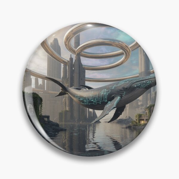 Artikelvorschau, Digitaler Wal in einer schwimmenden Megalopolis entworfen und verkauft von VA Design.